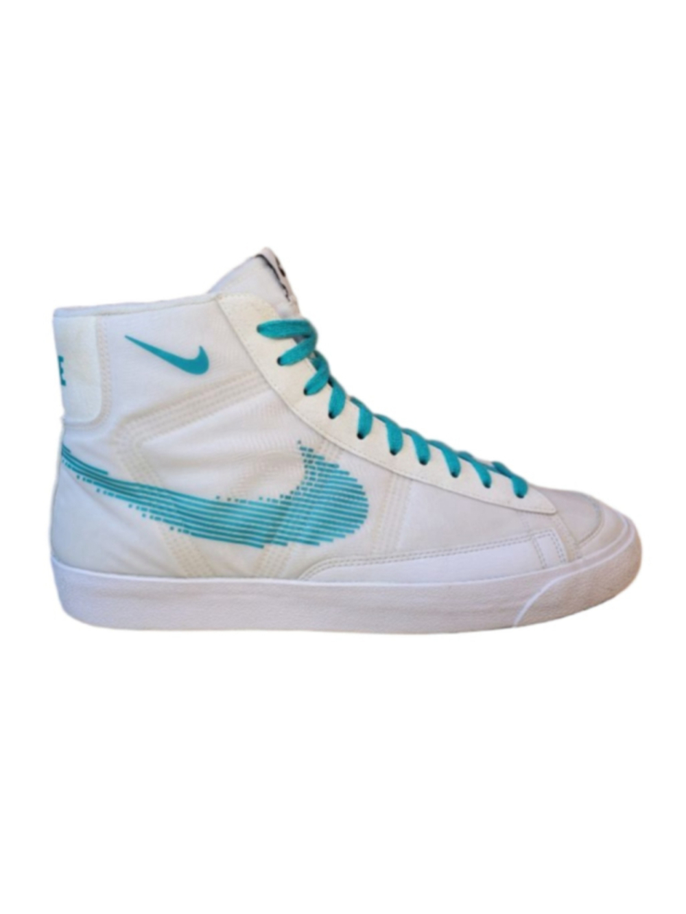 Nike Blazer Mid '77 Cozi By George Kittle White and Teal High-Tops Size 12 Men's